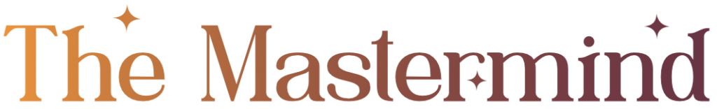 El logo de mastermind sobre un fondo negro muestra el símbolo de la marca.