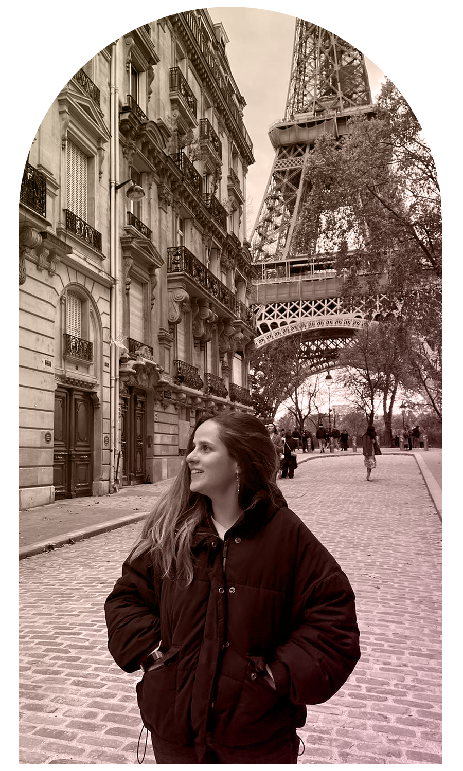 Torre Eiffel, mujer